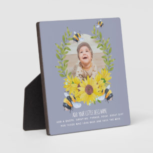 BUDGET Nieuwe babyFOTO geeft zonnebloemen BLAUW Fotoplaat