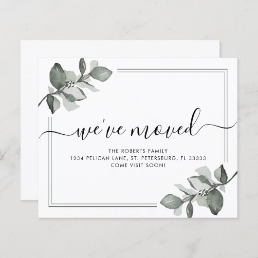Budget nieuwe Home Elegant Eucalyptus Moving Kaart (Voorkant / Achterkant)