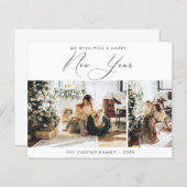 Budget nieuwe jaar fotokaart | Modern nieuwjaar (Voorkant / Achterkant)