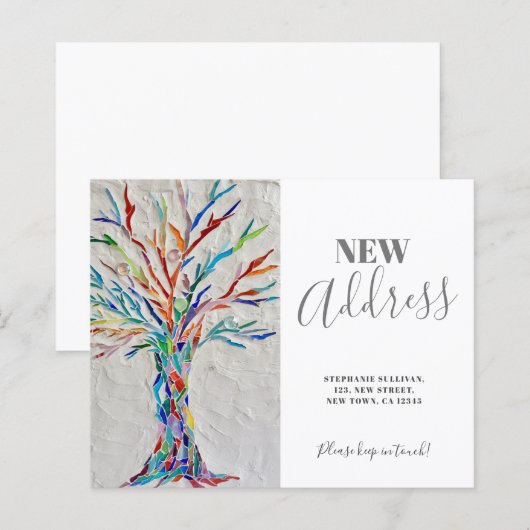 Budget nieuwe Kaart Aankondiging van adreswijzigin (Voorkant / Achterkant)