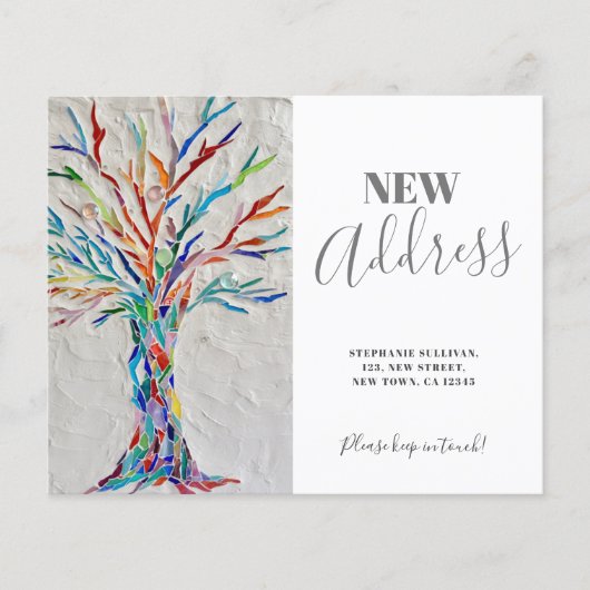 Budget nieuwe Kaart Aankondiging van adreswijzigin (Voorkant)