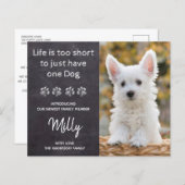 Budget nieuwe Pet Nieuwe Aankondiging van Puppy (Voorkant / Achterkant)