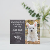 Budget nieuwe Pet Nieuwe Aankondiging van Puppy (Staand voorkant)