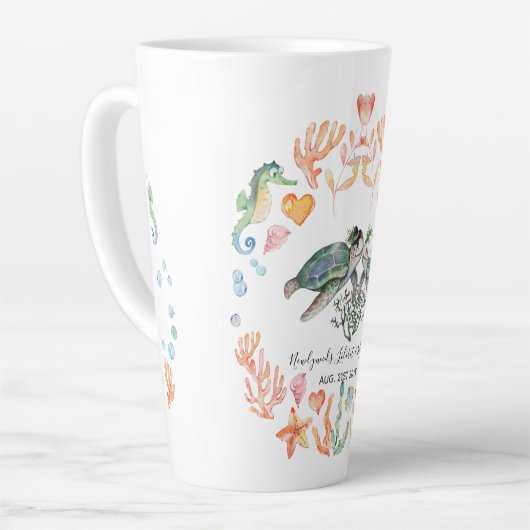 BUDGET Nieuwgehuwden Huwelijkscadeaus Aangepaste Z Latte Mok (Linkerhoek)