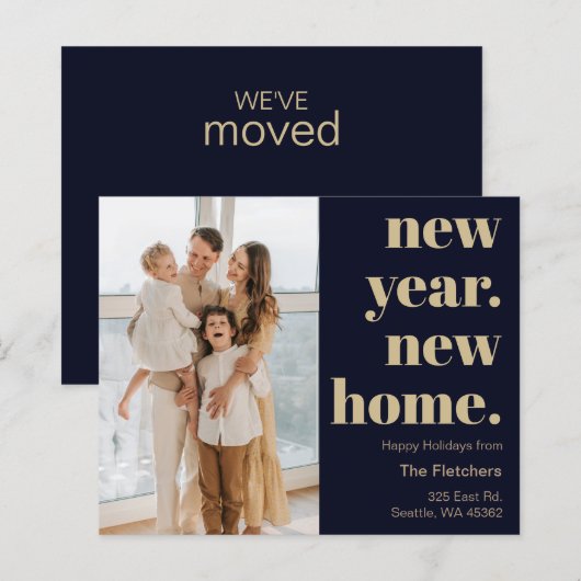 Budget nieuwjaar nieuwe Home Moving Photo Holiday (Voorkant / Achterkant)