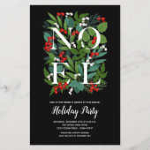 Budget NOEL Elegante groene vakantie uitnodigingen (Voorkant)