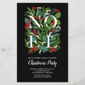 Budget NOEL Elegante uitnodigingen voor groen (Voorkant)