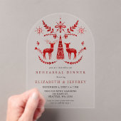 Budget Nordic Buck and Doe Rehearsal Dinner Acryl Uitnodigingen (Insitu (Draagbaar))