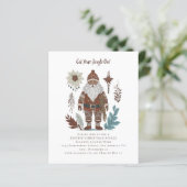 Budget Nordic Santa Christmas Party Uitnodigen (Staand voorkant)