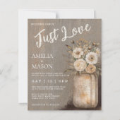 Budget Nothing Fancy Just Love Mason Jar Wedding (Voorkant)