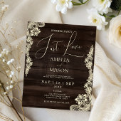 Budget Nothing Fancy Just Love Wedding Invitation