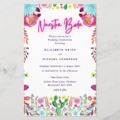 BUDGET Nuestra Boda Bloemen Trouw Uitnodiging A9 (Voorkant)