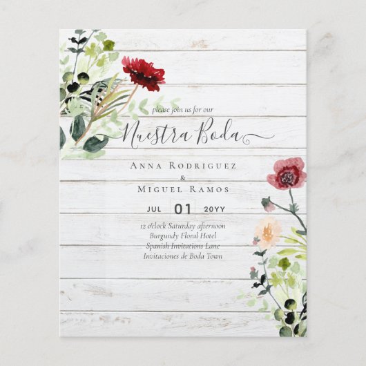 Budget nuestra BODA Bourgondië Wilde Bloemen Uitno (Voorkant)