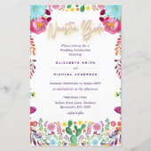 BUDGET Nuestra Boda Flowers Wedding Invite A9 (Voorkant)