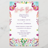BUDGET Nuestra Boda Flowers Wedding Invite A9 (Voorkant)