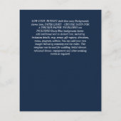 Budget Nuestra Boda Navy Blue Flowers Uitnodiginge Flyer (Achterkant)