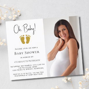 Budget o Baby Genderneutraal Baby shower Uitnodige