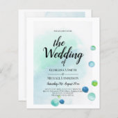 BUDGET Ocean Sea Glass Ombre Turquoise Blauwe Trou (Voorkant / Achterkant)