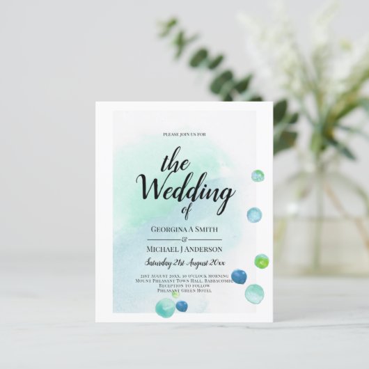 BUDGET Ocean Sea Glass Ombre Turquoise Blauwe Trou (Staand voorkant)