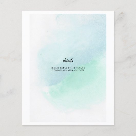 BUDGET Ocean Sea Glass Ombre Turquoise Blauwe Trou (Achterkant)