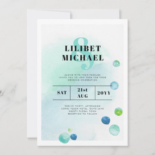 BUDGET Ocean Sea Glass Ombre Turquoise Blauwe Trou (Voorkant)