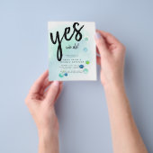 BUDGET Ocean Zee Glass Ombre Blauwgroen Blue Weddi Flyer (Hand)