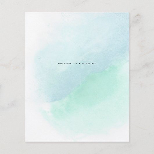 BUDGET Ocean Zee Glass Ombre Blauwgroen Blue Weddi Flyer (Achterkant)