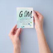 BUDGET Ocean Zee Glass Ombre Blauwgroen Blue Weddi Flyer (Hand)