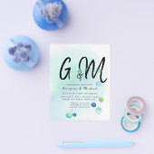 BUDGET Ocean Zee Glass Ombre Blauwgroen Blue Weddi Flyer (Enkel)