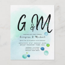 BUDGET Ocean Zee Glass Ombre Blauwgroen Blue Weddi