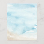 Budget Ocean Zee Summer Beach bruiloft uitnodiging (Achterkant)