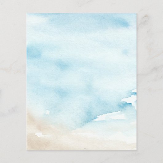 Budget Ocean Zee Summer Beach bruiloft uitnodiging (Achterkant)