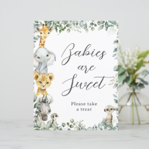 Budget Oerwoud Animals Baby zijn Sweet Treat Sign