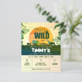 Budget Oerwoud Animals Two Wild Birthday Invitatio (Staand voorkant)