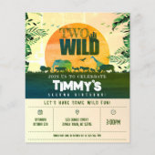 Budget Oerwoud Animals Two Wild Birthday Invitatio (Voorkant)