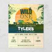 Budget Oerwoud Animals Wild Een verjaardagsuitnodi (Voorkant)