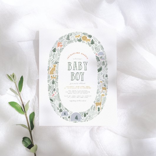 Budget Oerwoud Safari Animals Baby Boy Baby shower