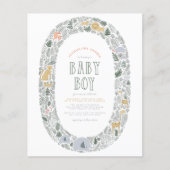 Budget Oerwoud Safari Animals Baby Boy Baby shower (Voorkant)