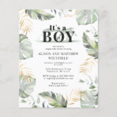 Budget Oerwoud Safari Giraffe Baby shower Boys (Voorkant)