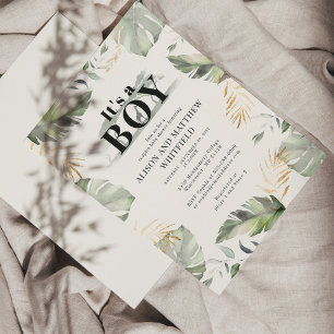 Budget Oerwoud Safari Giraffe Baby shower Uitnodig