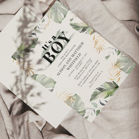 Budget Oerwoud Safari Giraffe Baby shower Uitnodig