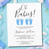 Budget Oh Babies Twins Baby shower Uitnodiging
