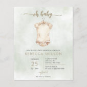 Budget Oh Baby Boho Baby shower Uitnodiging (Voorkant)