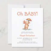 Budget Oh Baby Cute Axolotl Baby Shower (Voorkant)