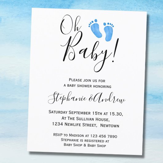 Budget Oh Baby Feet Couples Baby shower