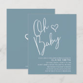 Budget Oh Baby Modern Boy Baby shower (Voorkant / Achterkant)