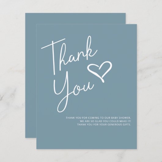 Budget Oh Baby Modern Boy Baby shower Dank u (Voorkant / Achterkant)