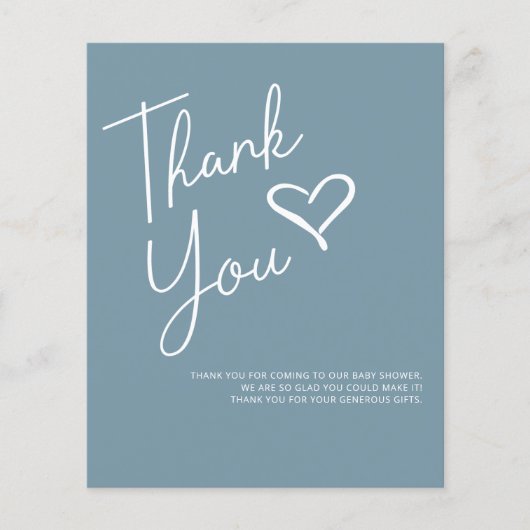 Budget Oh Baby Modern Boy Baby shower Dank u (Voorkant)