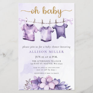 Budget Oh Baby Paarse waslijn Baby shower