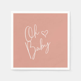 Budget Oh Baby Pink Baby shower Servet